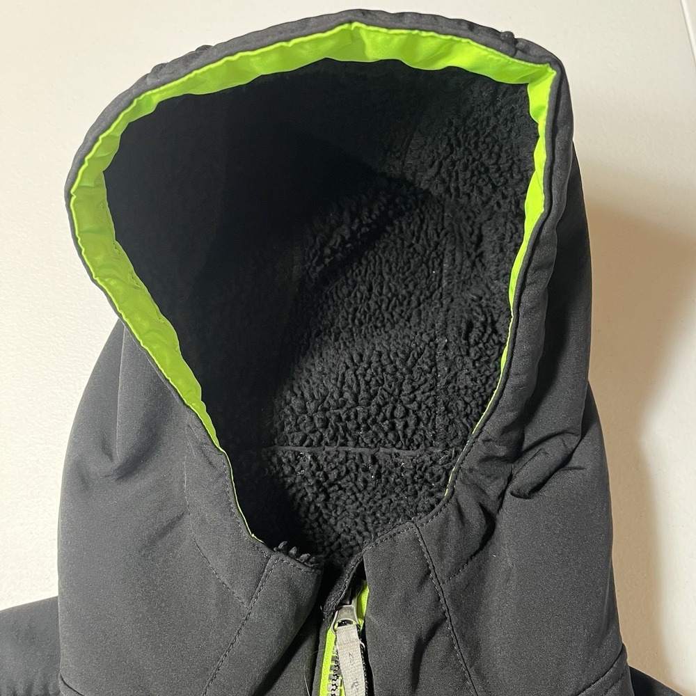 ZeroXposure Boys Coat Jacket Size XXL 18-20 Black Hooded Neon Trim - Picture 9 of 10
